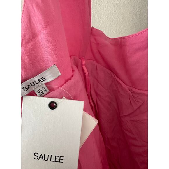 SAU LEE Nova Gown in Pink Chartreuse Ombre - Picture 10 of 11